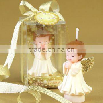 cute gold wings angle candle Christmas gift with gift box