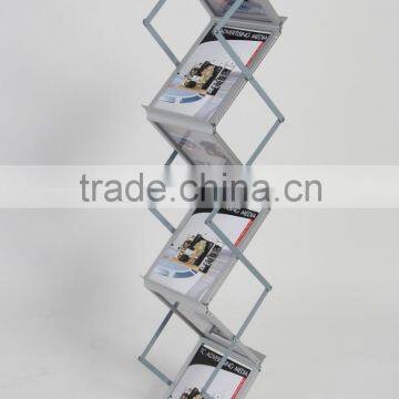 Portable brochure holder,literature display rack A4 size acrylic pop up stand