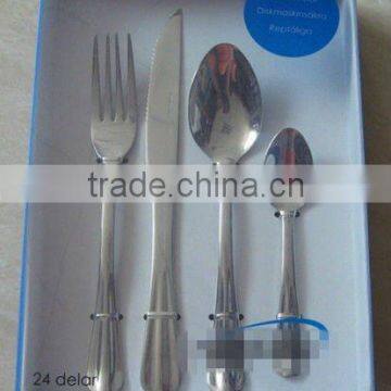 Stainless steel 24pcs cutlery set