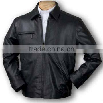 leather jacket/ black jacket/puer leather jacket