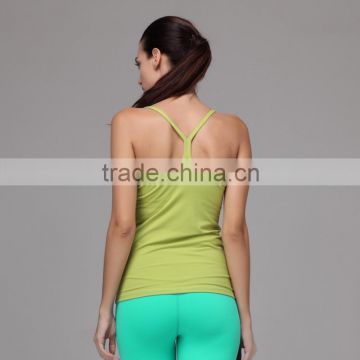 Latest Nylon and Spandex Stringer Tank Top Wholesale Yoga Dance Clothes For Ladies