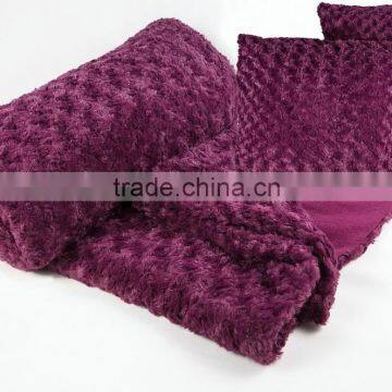 100% polyester soft purple cheap pv fleece gifts Promotional Blanket