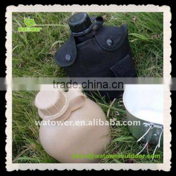 PE army Canteen with cover and cup,Water Bottle,1L plastic military canteen