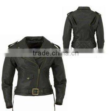 Dl-1218 leather motorbike jacket