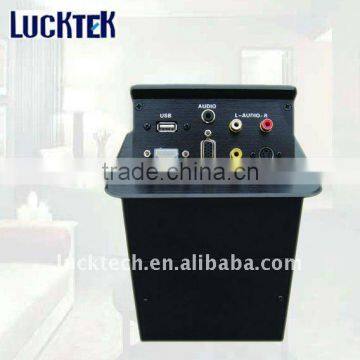 AV system pop up table socket