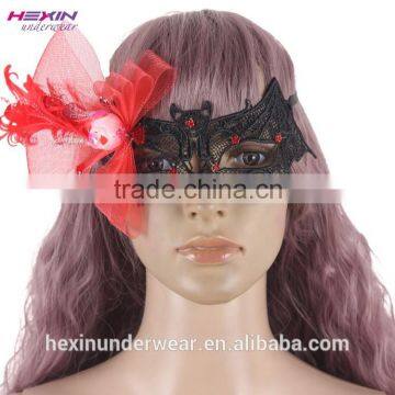 Red Flower Bat Shape Lace Party Mask Masquerade Masks NO MOQ