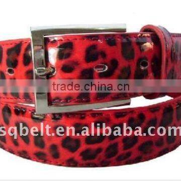 Fashion red leopard lady belt