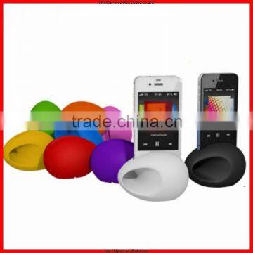 2014 unique design silicone cool phone speaker portable phone accessory with cheapest price