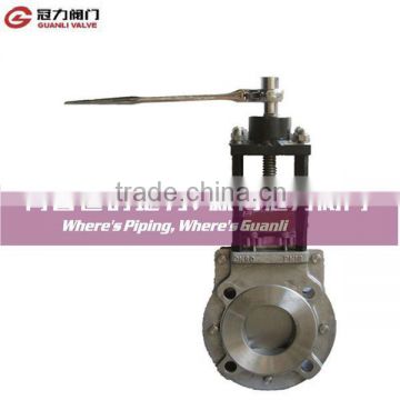 Lever operated knife gate valve