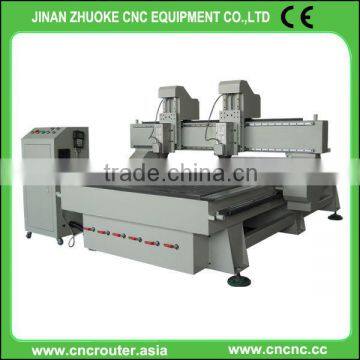 CNC Router Machine With 2 Air Cooling Spindles/Vacuum Table/DSP Control ZK-1325-2