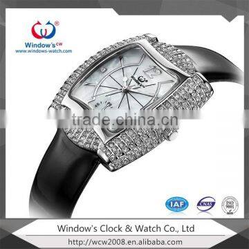 luxury ladies japan movt quartz watch diamond stainless steel