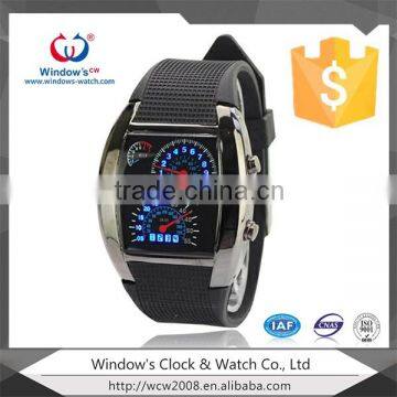 Cool black digital watch with 3ATM waterproof