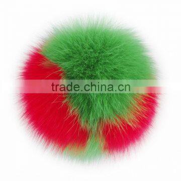 Fashion accessories fox fur pompoms/fur pom poms colorful KZ151005                        
                                                Quality Choice