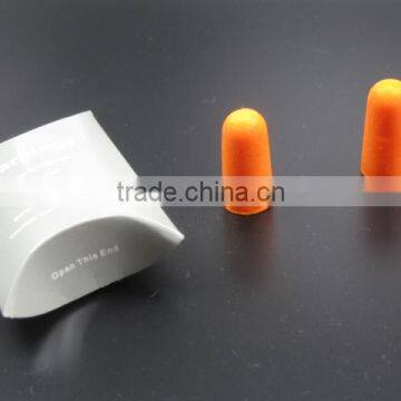 orange hotel ear plug with cardboard box