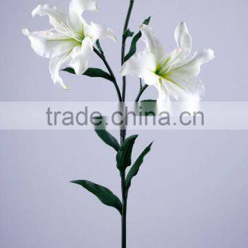 88 cm PVC Real Touch Tiger Lily Spray Artificial Flower photo-2