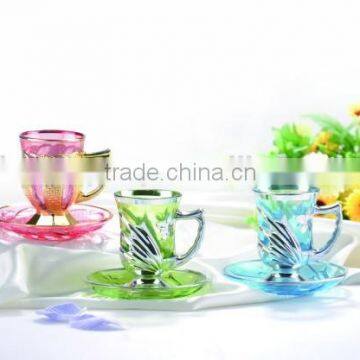 Silver plating small cups and saucers