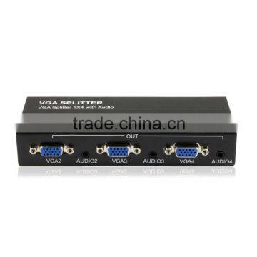 1 In 4 Out VGA 1x4 Splitter with audio 500Mhz