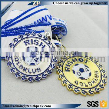 high quality custom football medal/custom football gold medal/custom football silver medal