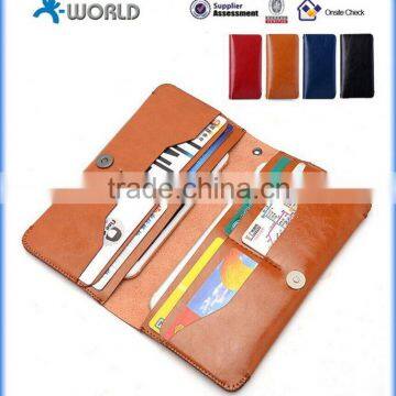 Modest Luxury Multifaction Waterproof Leather Wallet Case for Cellphone,Cards,Money