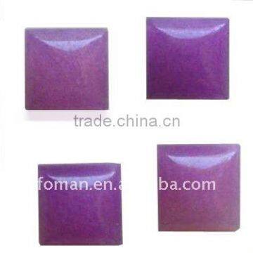 14mm purple jadeite square cabochon