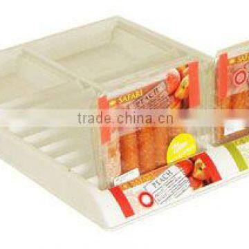 132special design thick vacuum formed tray for sausages.