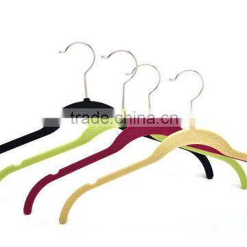 Plastic Velvet hanger clothes hanger ASDF06