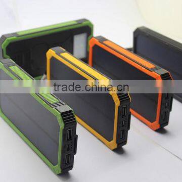 12000mah solar power bank waterproof solar portable power bank for mobile phone
