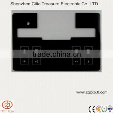 Tactile plate touch button nameplate