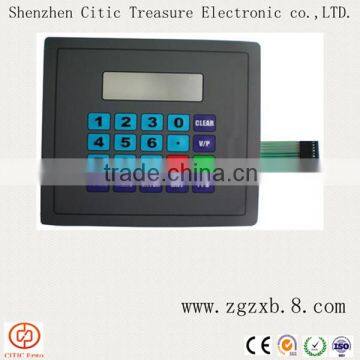 Embossed keyboard with LCD window panel,Tactile membrane switch