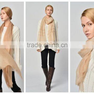 Beautiful and Elegant Camel Cashmere Scarf