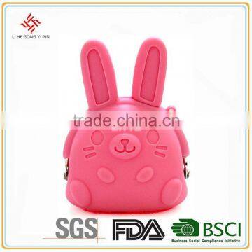 Hot sale cheap rabbit shape silicone coin purse