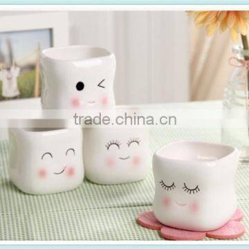 ceramic cute expression mug with lovely expression design