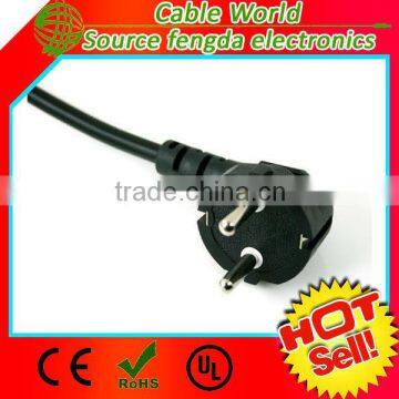 Europe AC power cord CEE7/7 to IEC320 C13 250V 10A 14AWG