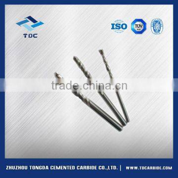 Tungsten carbide drills for processing harder steel