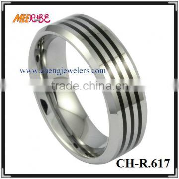 Fashion Tungsten ring with glue dropped