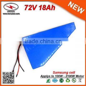 18Ah Giant Bicycle Battery 72V Lithium Battery Pack with Samsung Battery
