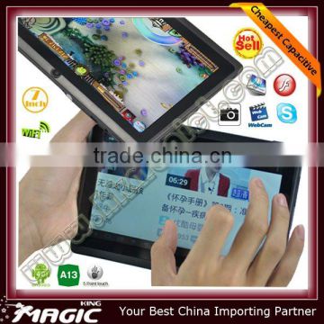 Promotional 7 inch 5 point touch screen capacitive tablet pc