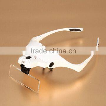 BIJIA NO.9892B1 Eyelash Glasses Wearing Led Working Magnifier for Cosmetics Beauty Shop