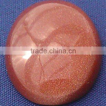 30mm Round Synthetic Gold Sand Inlay Cabochons