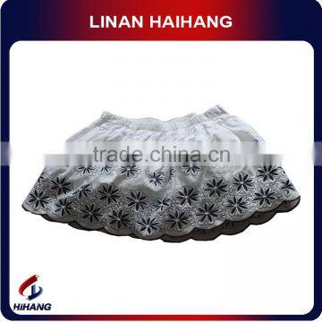 China manufacturer wholesale Embroidered flower sexy mini skirt