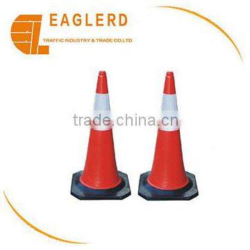 1Meter Plastic traffic cone with rubber basement