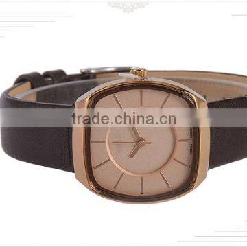 Lady Leather Elegant Wrist Watch Luxury Square Hand Watch