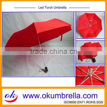 21"x8k New Design led Torch Handle Umbrella from China