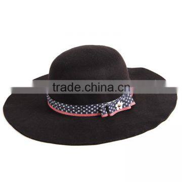 100% polyester uv protection hat, ladies wool felt floppy hats
