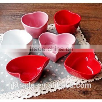 Hot Sale Customer Design Heart Shape Ceramics Bakery Mold and Sauce Bowl