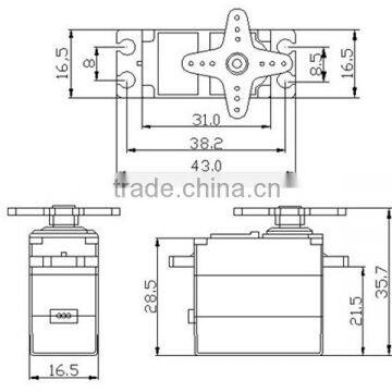K-power M0200 High Quality rc Boat Servo for RC Air Plane Car photo-3