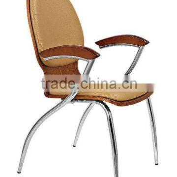 Wooden seatrest and backrest office training chairs