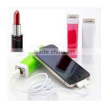 2600mah usb lipstick power bank