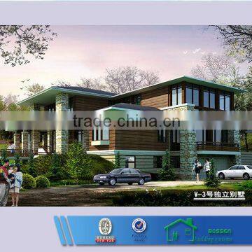 low budget steel structure prefabricated cottage