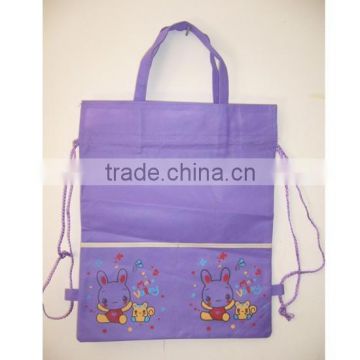 promotional drawstring shopping bag with printing